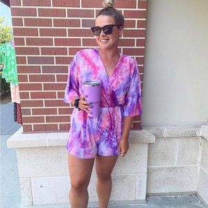 Cotton Candy Tie Dye Romper
